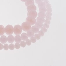 Glass Crystal, Faceted Abacus Rondelle Bead, #038 Opaque Pink, 2x1, 3x2, 4x3, 6x4, 8x6, 10x8, 11x9 mm