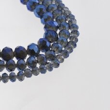 Glass Crystal, Faceted Abacus Rondelle Bead, #055 Transparent Light Grey Plated Metallic Blue, 2x1, 3x2, 4x3, 6x4, 8x6, 10x8, 11x9 mm Glass Crystal, Faceted Abacus Rondelle Bead, #055 Transparent Light Grey Plated Metallic Blue, 2x1, 3x2, 4x3, 6x4, 8x6, 10x8, 11x9 mm