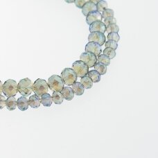 Glass Crystal, Faceted Abacus Rondelle Bead, #078 Transparent Green, Half AB Effect, 2x1, 3x2, 4x3, 6x4, 8x6, 10x8, 11x9 mm Glass Crystal, Faceted Abacus Rondelle Bead, #078 Transparent Green, Half AB Effect, 2x1, 3x2, 4x3, 6x4, 8x6, 10x8, 11x9 mm