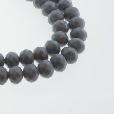Glass Crystal, Faceted Abacus Rondelle Bead, #118 opaque blueish gray, 2x1, 3x2, 4x3, 6x4, 8x6, 10x8, 11x9 mm