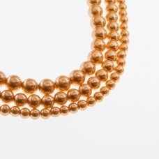 Stiklo perlų imitacija, apvali forma, #14 spalva, 78-80 cm/gija, 4, 6, 8, 10, 12 mm