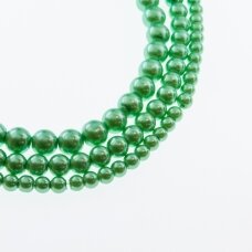 Stiklo perlų imitacija, apvali forma, #18 spalva, 78-80 cm/gija, 4, 6, 8, 10, 12 mm