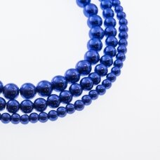 Stiklo perlų imitacija, apvali forma, #57 spalva, 78-80 cm/gija, 4, 6, 8, 10, 12 mm