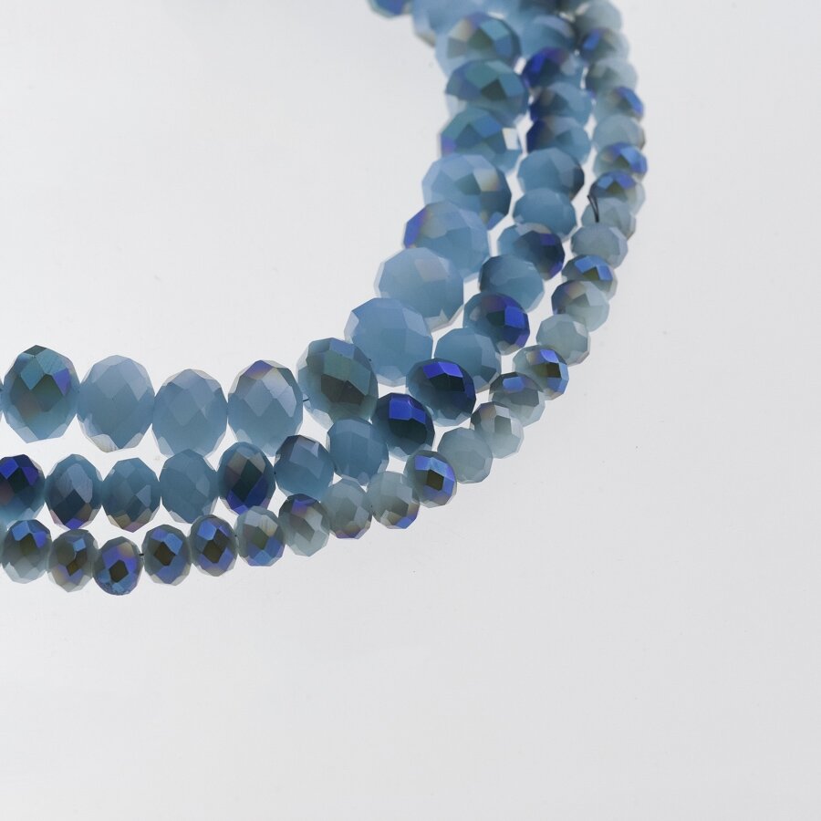 Glass Crystal, Faceted Abacus Rondelle Bead, #064 opaque sky blue, with metallic gold half-plating, 2x1, 3x2, 4x3, 6x4, 8x6, 10x8, 11x9 mm Glass Crystal, Faceted Abacus Rondelle Bead, #064 opaque sky blue, with metallic gold half-plating, 2x1, 3x2, 4x3, 6x4, 8x6, 10x8, 11x9 mm