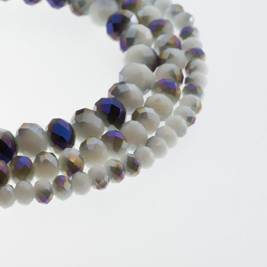 Glass Crystal, Faceted Abacus Rondelle Bead, #116 Translucent Light Blush Half-plated Metallic Silver, 2x1, 3x2, 4x3, 6x4, 8x6, 10x8, 11x9 mm Glass Crystal, Faceted Abacus Rondelle Bead, #116 Translucent Light Blush Half-plated Metallic Silver, 2x1, 3x2, 4x3, 6x4, 8x6, 10x8, 11x9 mm