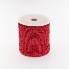 Twisted cord, #031 dark red, about 50-meter/spool, 3 mm Twisted cord, #031 dark red, about 50-meter/spool, 3 mm