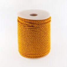 Twisted cord, #034 dark orange, about 20-meter/spool, 8 mm
