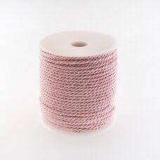 Sukta virvė, #036 pastelinė rožinė spalva, apie 50 metrų/ritė, 3 mm