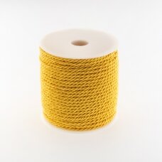Sukta virvė, #040 geltona spalva, apie 50 metrų/ritė, 3 mm