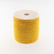 Twisted cord, #040 yellow, about 50-meter/spool, 3 mm Twisted cord, #040 yellow, about 50-meter/spool, 3 mm