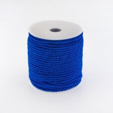 Twisted cord, #100 cornflower blue, about 25-meter/spool, 6 mm