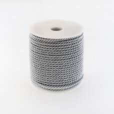 Sukta virvė, #104 platinos pilka spalva, apie 50 metrų/ritė, 5 mm Sukta virvė, #104 platinos pilka spalva, apie 50 metrų/ritė, 5 mm