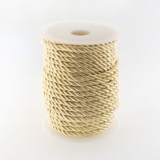 Twisted cord, #120 banana cream, about 25-meter/spool, 6 mm
