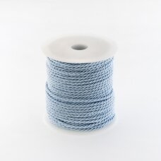 Twisted cord, #121 light blue, about 25-meter/spool, 6 mm