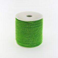Sukta virvė, #126 šviesiai žalia spalva, apie 50 metrų/ritė, 4 mm