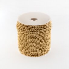 Twisted cord, #134 light tan brown, about 20-meter/spool, 8 mm