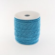 Twisted cord, #138 deep sky blue, about 25-meter/spool, 6 mm