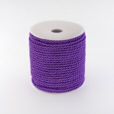 Twisted cord, #140 dark violet, about 50-meter/spool, 3 mm