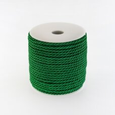 Twisted cord, #144 pine green, about 20-meter/spool, 8 mm