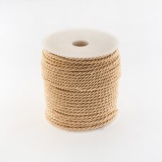 Twisted cord, #145 peach, about 50-meter/spool, 3 mm