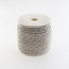 Twisted cord, #152 grey smoke, about 50-meter/spool, 4 mm