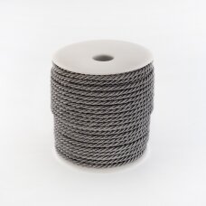 Twisted cord, #155 stone grey, about 20-meter/spool, 8 mm