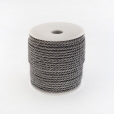 Twisted cord, #155 stone grey, about 50-meter/spool, 3 mm Twisted cord, #155 stone grey, about 50-meter/spool, 3 mm