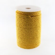 Sukta virvė, #158 tamsiai geltona spalva, apie 20 metrų/ritė, 8 mm