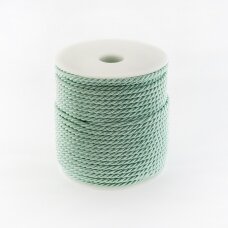 Twisted cord, #159 mint green, about 50-meter/spool, 3 mm Twisted cord, #159 mint green, about 50-meter/spool, 3 mm