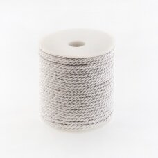 Twisted cord, #160 white smoke, about 50-meter/spool, 3 mm Twisted cord, #160 white smoke, about 50-meter/spool, 3 mm