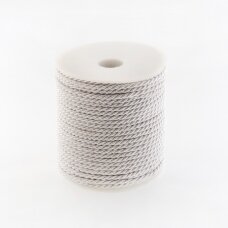 Twisted cord, #160 white smoke, about 50-meter/spool, 4 mm