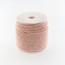 Twisted cord, #161 salmon pink, about 25-meter/spool, 6 mm