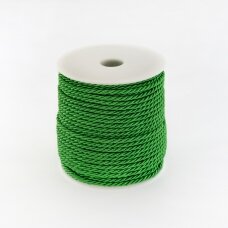 Twisted cord, #166 green, about 20-meter/spool, 8 mm