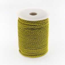 Twisted cord, #172 light moss green, about 20-meter/spool, 8 mm