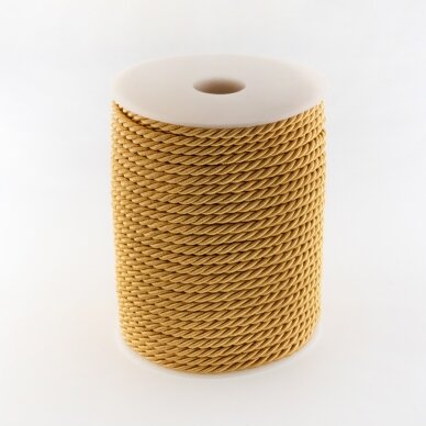 Sukta virvė, #067 geltono smėlio spalva, apie 20 metrų/ritė, 8 mm