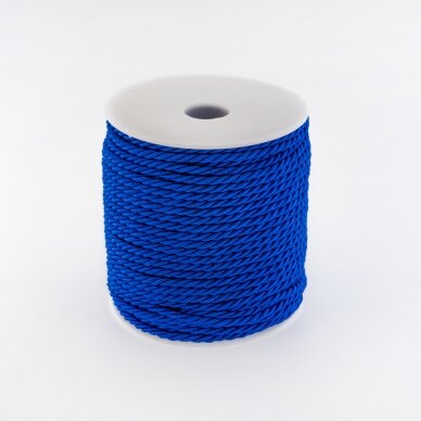 Sukta virvė, #100 rugiagėlių mėlyna spalva, apie 50 metrų/ritė, 3 mm