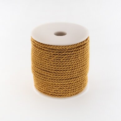 Sukta virvė, #115 šviesi žemė riešuto spalva, apie 50 metrų/ritė, 3 mm