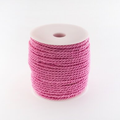 Sukta virvė, #125 rožinė spalva, apie 20 metrų/ritė, 8 mm