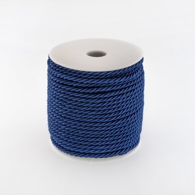 Sukta virvė, #139 tamsiai mėlyna spalva, apie 50 metrų/ritė, 3 mm