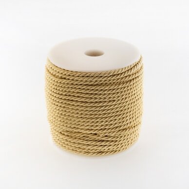 Twisted cord, #156 blond, about 50-meter/spool, 3 mm