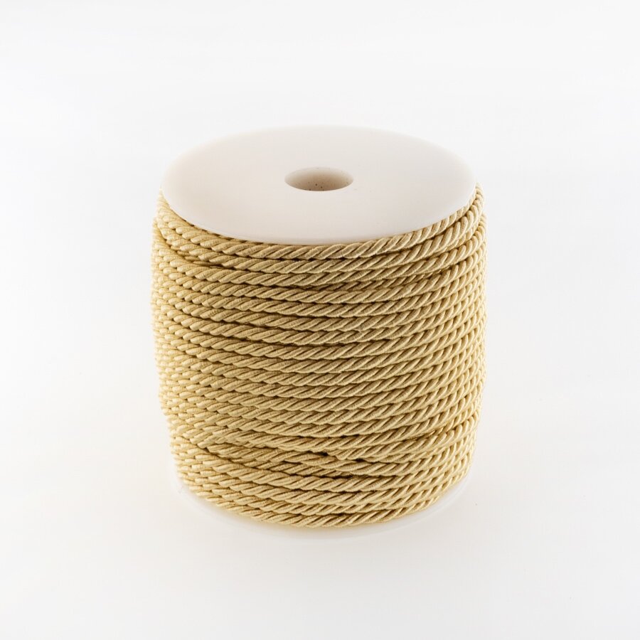 Twisted cord, #156 blond, about 50-meter/spool, 5 mm