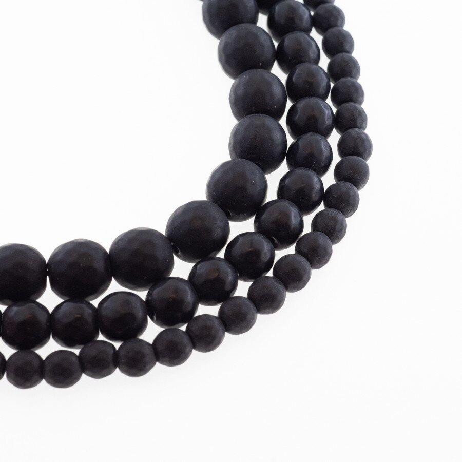 Shungite Imitation, Matte Faceted Round Bead, 37-39 cm/strand, 4, 6, 8, 10, 12, 14, 16 mm Shungite Imitation, Matte Faceted Round Bead, 37-39 cm/strand, 4, 6, 8, 10, 12, 14, 16 mm