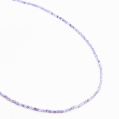 Tanzanite, natural, B quality, faceted, cube bead, 37-39 cm/string, 2 mm Tanzanite, natural, B quality, faceted, cube bead, 37-39 cm/string, 2 mm