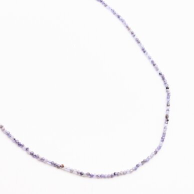 Tanzanite, natural, B quality, faceted, round bead, 37-39 cm/string, 2 mm Tanzanite, natural, B quality, faceted, round bead, 37-39 cm/string, 2 mm