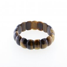 Tigers eye stone bracelet, cut oval form, 21cm long, 20x12mm size