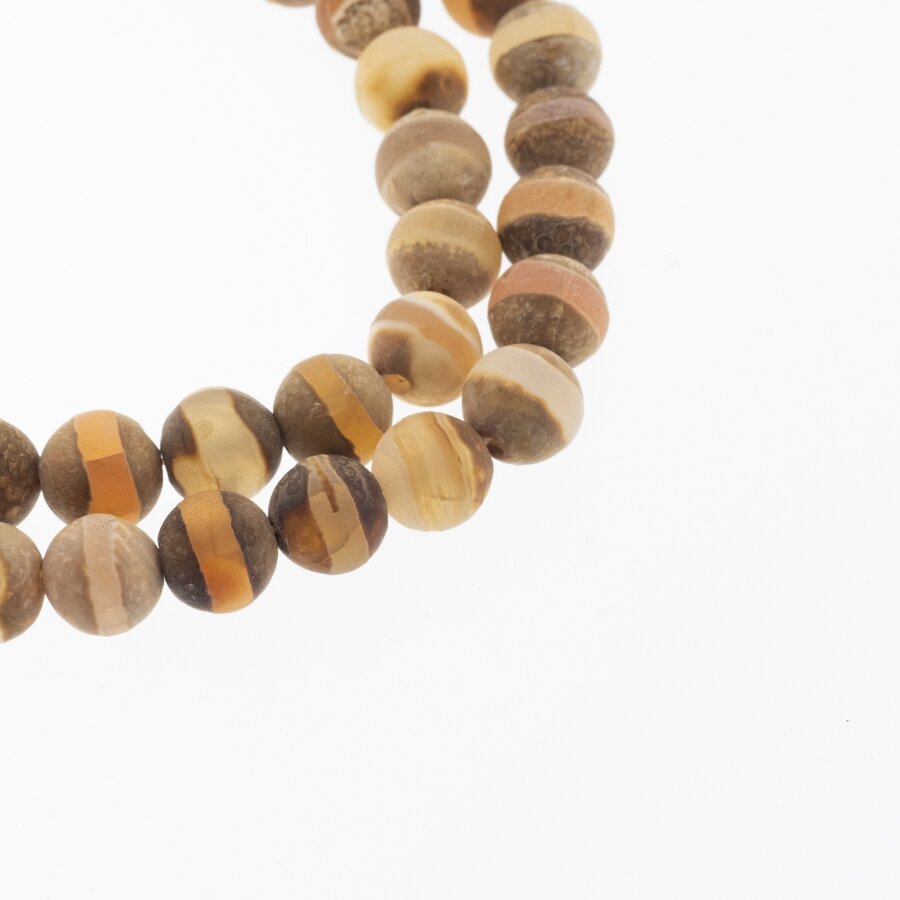 Tibetan Style Dzi Agate, Natural, B Grade, Dyed, Heated, Round Bead, Banded Light Brown, 37-39 cm/strand, 8, 10, 12 mm Tibetan Style Dzi Agate, Natural, B Grade, Dyed, Heated, Round Bead, Banded Light Brown, 37-39 cm/strand, 8, 10, 12 mm