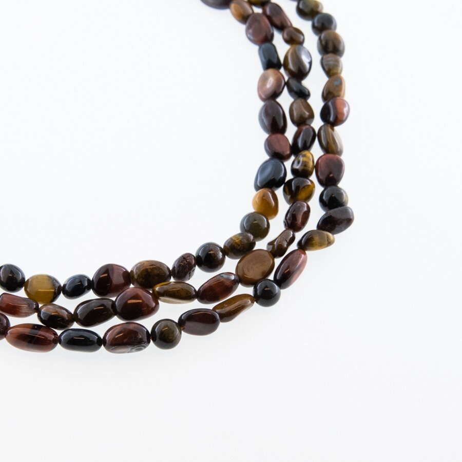 Mixed Tigereye, Natural, AB Grade, Pebble Bead, 37-39 cm/strand, M size about 5x6-7x10 mm Mixed Tigereye, Natural, AB Grade, Pebble Bead, 37-39 cm/strand, M size about 5x6-7x10 mm