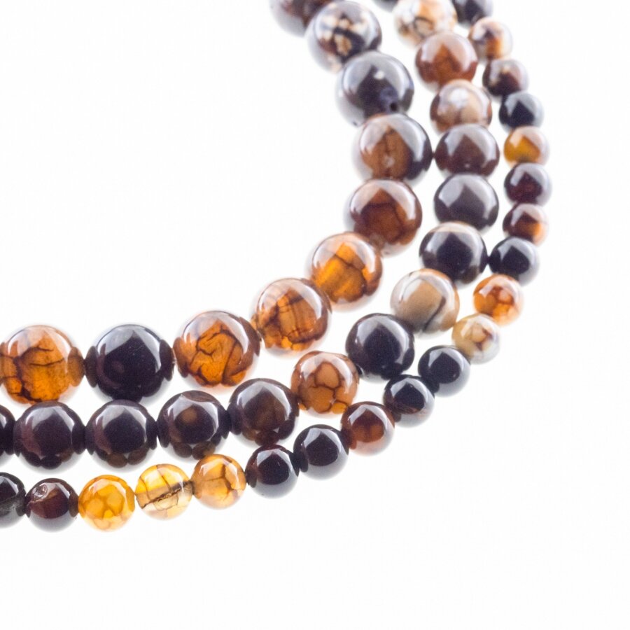 Tiger Skin Fire Agate, Natural, Dyed, Round Bead, Brown, 37-39 cm/strand, 4, 6, 8, 10, 12, 14 mm Tiger Skin Fire Agate, Natural, Dyed, Round Bead, Brown, 37-39 cm/strand, 4, 6, 8, 10, 12, 14 mm