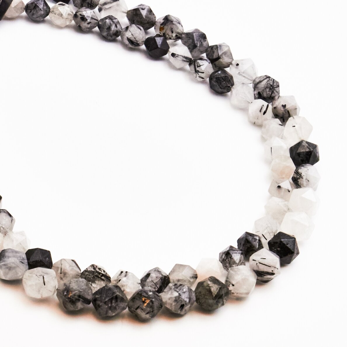 Tourmaline Quartz , 10 mm , 37-39 cm/strand Tourmaline Quartz , 10 mm , 37-39 cm/strand