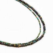 Turquoise, natural, B quality, faceted, cube bead, 37-39 cm/string, 2 mm Turquoise, natural, B quality, faceted, cube bead, 37-39 cm/string, 2 mm